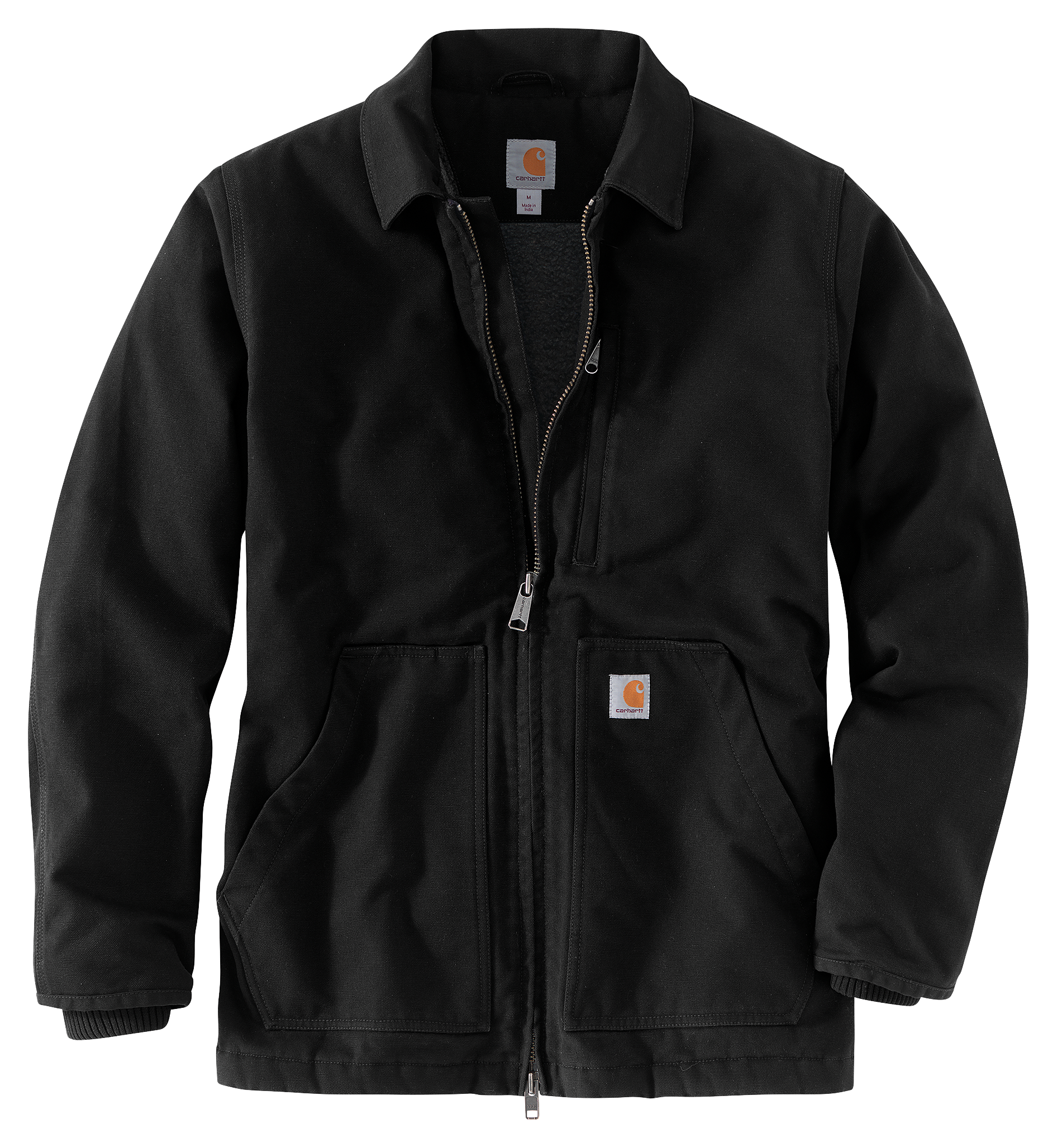 Carhartt Loose-Fit Washed Duck Sherpa-Fleece Lined Coat for Men | Bass ...